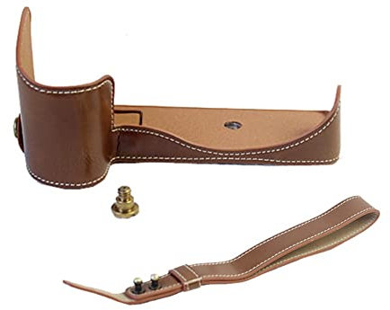 Kameratasche / Schutzhülle für Nikon CoolPix P1000 Kamera, PU-Leder, Braun