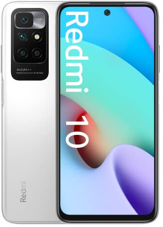 Xiaomi Redmi 10 Smartphone NFC Version 2022, Blanc, 4 Plus 64Go, Écran 6,5 90 Hz FHDplus DotDisplay, Quatre caméras IA 50 Mpx, Batterie 5 000 mAh
