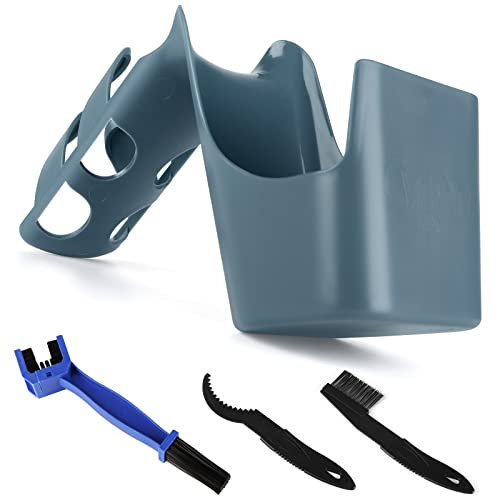 JNUYISW Nettoyeur de Chaîne de Vélo, Brosse de Nettoyage pour Chaîne de Vélo, Boîte à Outils De Stockage D'huile Anti-éclaboussures, kit d'outils de nettoyage de vélo pour VTT Moto Chaîne
