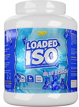 CNP Professional Loaded ISO, Clear Bovine Collagen Protein Powder, 24g Protein, 1.8kg, 60 Servings, Gluten & Lactose Free, 5 Great Tasting Flavours (Blue Bears)