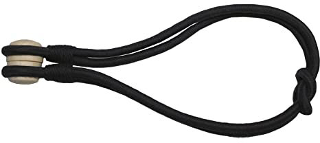 Gardinia Raffhalter Kordel für Vorhänge und Gardinen, Mit Magnet zur einfachen Befestigung, 47 cm, Magnetische Raffspange, Schwarz