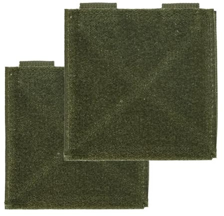 MOLLE-Patchpanel mit Klettverschluss, Adapter-Panel für DIY-Patch-Abzeichen, taktisches Molle-Panel mit Klettverschluss für Abzeichen und Abzeichen, 10,2 x 10,2 cm, Grün, 2 Stück