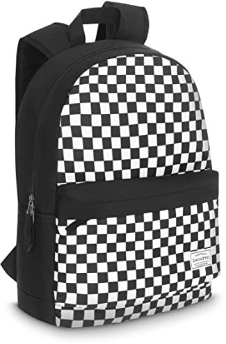 Zagatto Rucksack Herren Weiß-Schwarz Travel Rucksack für Laptop bis 15 Rucksack Damen Business Mode Solide Universal Wasserdicht 45x34x15cm 23L Gepäck Städtrucksack, schulrucksack, backpack, ZG765