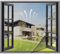 Finestra zanzariera 60x160cm, senza forare, montaggio adesivo, zanzariera a tenda (nero)