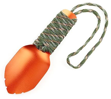 Backpacking Schaufel Ultraleichte Campingschaufel Wanderkelle Gartenkelle Kleine Töpfchenschaufel Pik Zwei Kelle für Camping im Freien(Orange)