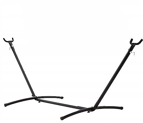 Schwarzer Metall-Hängemattenständer 260x107x100 cm