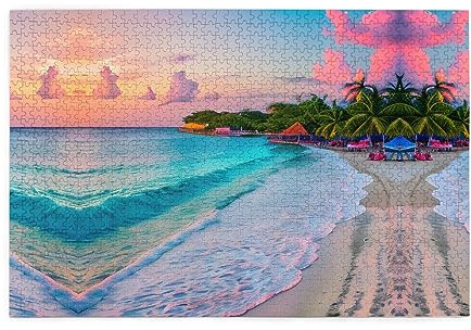 Personalisiertes Holzpuzzle - Erstellen Sie ein individuelles Bilderpuzzle für Familienspaß und Wohnkultur Jamaica Beach