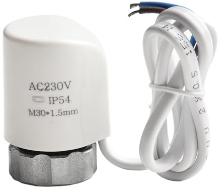 Actuator 230V for Underfloor Heating Manifolds, Adjustable Electric Thermal Actuator Valve for Energy Saving(Normally Open)