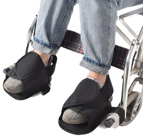 1 Paar Bequem Rollstuhl Fußstütze Fußschlaufe Sturzprävention Rollstuhl Zubehör für Behinderte Patienten Und Senioren Fußstütze für Rollstuhl