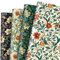 JarThenaAMCS William Morris Geschenkpapier, 12 Bögen, keine Rolle, Vintage-Geschenkpapier, flach gefaltet, Retro-Blumen-Kunstpapier für Hochzeit, Geburtstag, Basteln, Geschenkverpackung, 50 x 70 cm