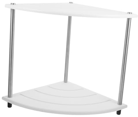 PRETYZOOM Eckregal Für Badezimmer-arbeitsplatte Zweistöckiger Aufbewahrungshalter Kosmetiktablett Sparendes Regal Aus Kieselalgenschleim Und Metall Stabiles Und Langlebiges Design Für