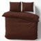 Cotton Castle Bettwäsche Bettgarnitur Bettbezug 100% Baumwolle 135x200 155x220 200x200 200x220, Farbe:Braun, Größe:200 x 200 cm