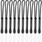 HDGSAFD Lot de 10 cordons élastiques tressés réglables pour sac à dos - Accessoires de randonnée - Noir, 19cm, Acrylonitrile butadiène styrène