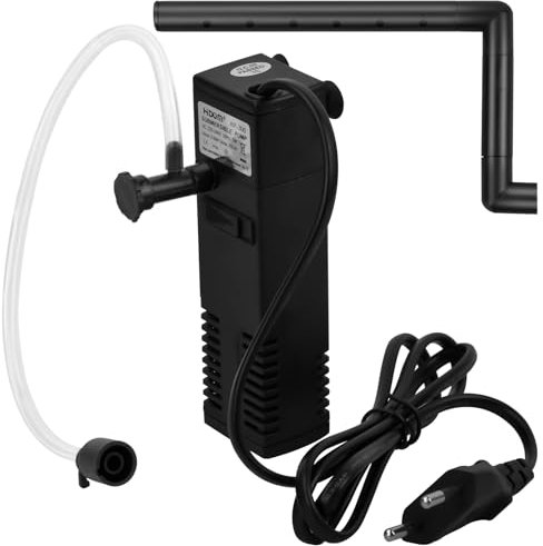 Colexy Aquarium Filter, 3W Aquarium Pumpe, Aquarium Innenfilter, Einstellbarer Aquarium innenfilter, 200L/H Wasserpumpe,Durchfluss Aquarienfilter mit Wasserpumpe für 40L Aquarium