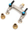 OPERMAXER 3/4 Zoll Doppel Auslaufhahn，Verlängerter Griff(Metall),Messing 2-Wege Wasserverteiler mit 3/4 Zoll BSP Gartenschlauch Wasserhahn-Anschluss，Doppel-Wasserhahn für Garten,Regentonne