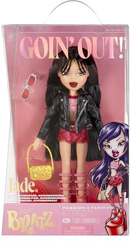 Bratz Goin' Out! Doll - Jade - 1 Sammlerpuppe mit Accessoires, einem Outfit, einer Handtasche, einer Sonnenbrille und einer Bürste - Kinderspielzeug - ab 6 Jahren