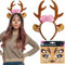 Reh Haarreif Damen Kinder Karneval Geweih Haarreif Tattoo Rentier Haarreif Reh Geweih Haarreif Damen Mädchen Hirschgeweih Bambi Haarreif Damen Reh Ohren Hörner Kopfschmuck Reh Kostüm Damen Haarreif