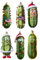 Aceirropy Weihnachts-Pickle-Ornament Tradition, Weihnachtsschmuck 2024 Pickle - 6X traditionelle Pickle-Weihnachtsdekor-Ornamente - 2D Flache Acryl-Neuheits-Weihnachtsbaumgurke mit Seil für