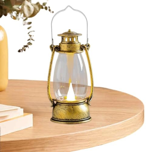 Linterna LED – Faroles LED para interiores | Linterna de camping | Lámpara de linterna vintage recargable | Linterna de camping con batería LED | Lámpara de tormenta retro al aire libre | Lámpara de