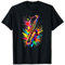 Éclaboussures de peinture colorées pour saxophone musicien T-Shirt