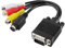 OSALADI Vga to Converter Cable for Laptop Tv Connection Standard Sub-d Vga Input D-sub Pin Male to S-video Mini Din Pin Female Computer Splitter Cable