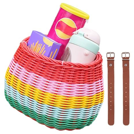 Cycling Basketball, Kids Handlebar Bike Sneaker, Woven Abnehmbares Zubehör, 24 x 16 x 16 cm, für Reisen, Picknick, , Park, Schule, Playground, Backyard