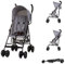Chipolino Kinderwagen, Buggy Point 5-Punkt-Gurt, Rückenlehne verstellbar, Korb, Farbe:grau