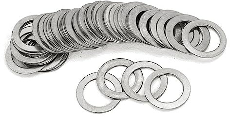 Healifty 50pièces Rondelles Plates Acier Inoxydable Pour Instruments De Musique Accessoires De Guitare Et Basse Ensemble De Remplacement