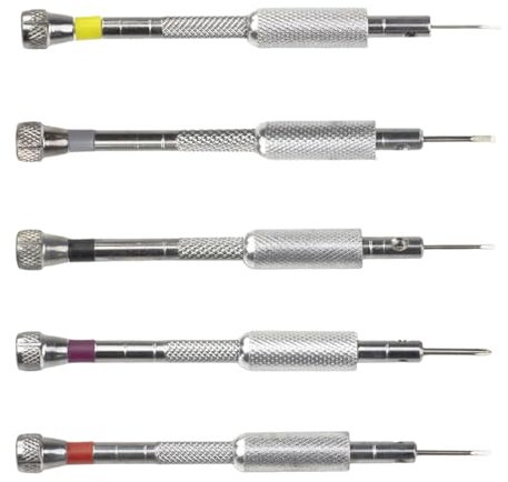 5pcs/Set Essential Precise Aluminium Schraubendreher Kits 0 8-1 6 Mm Geeignet Für Uhren Für Die Reparatur Von Uhr Reparatur. Professionelle Wartung