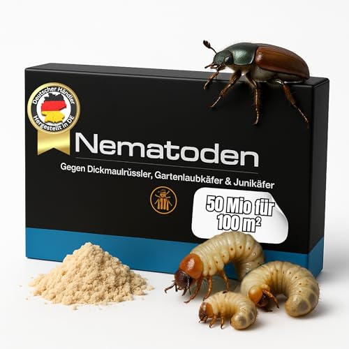 Nematoden gegen Gartenlaubkäfer 12 mio für 24m²- Engerlinge wirksam bekämpfen