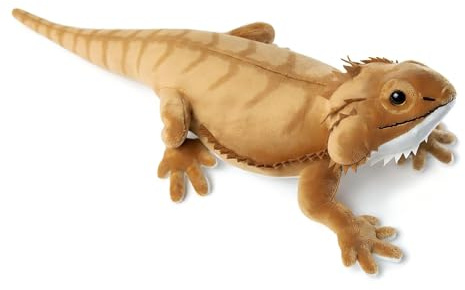 Kuscheltier Bartagameneidechse Plüschtier Eidechse Pillow Interessant Stofftier Bartagame Offizielles Begleiter Baby Kinder Spielzeug Geschenk für Halloween Weihnachten Mädchen Jungen (46cm, Gelb)