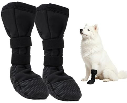 BnbnPup 1 Paar Pfotenschutz Hund Verletzung Hundeschuhe - Verstellbar, Atmungsaktiv, Anti Rutsch - Schützt Die Haut Durch Weniger Direkten Kontakt & Verhindert Lecken Bei Verletzungen (XL)