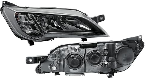 LONGLING Scheinwerfer Rechts Beifahrerseite Frontscheinwerfer Schwarz mit LED DRL und Motor Für Fiat Ducato Citroen Jumper Peugeot Boxer 2014-2024 Opel Movano 2019-2024