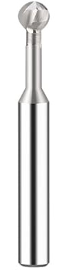 Wolframstahl-Hartmetall-Lollipop-Kugelkopffräser, T-förmig, 2-schneidig, gewölbter Bogen, R-Fräser for Aluminium/Stahl(Aluminum,18dxR9xD18x75L)
