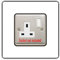 Single Socket Surround | Square | Acrylic Back Panel or Finger Plate | Light Switch Plug (White)