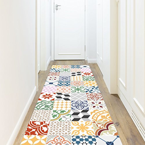 VINILIKO, Alfombra de vinilo, Multicolor, 80x300 cm