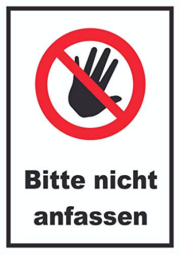HB-Druck Bitte Nicht anfassen Schild A4 Rückseite selbstklebend