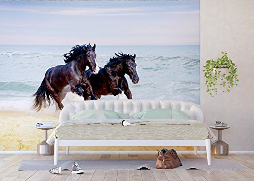 AG Design - Fototapete - Pferde - Wand Dekoration - Vlies Tapete - 360 x 270 cm – 4 teile – FTNS 1260