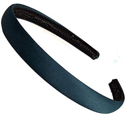 1.5cm Bottle Green Matte Curved Plastic Alice Band Hair Band Headband No Teeth for Women Girls by Glitz4Girlz
