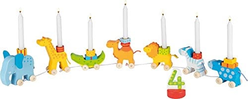 goki 60726 Caravana de cumpleaños Ferngesteuertes Fahrzeug, Mehrfarbig (Mehrfarbig), Länge: 70 cm