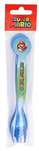 SET DE 2 CUBIERTOS PP (CUCHARA Y TENEDOR) SUPER MARIO