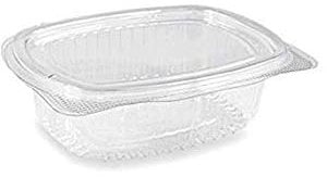 VIRSUS Vaschette ovali in Pet Scatola da 50 vaschette 250cc Trasparenti con Coperchio Unito. Contenitori con Chiusura ermetica