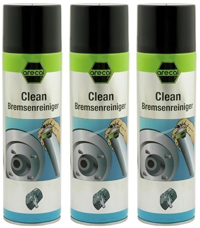 arecal Clean Bremsenreiniger acetonfrei zum Reinigen und Entfetten bei Wartungs- und Instandsetzungsarbeiten 500 ml Sprüh-Dose