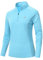 AjezMax 1/4 Zip Women's Running Top Lightweight Sports Polo Shirts Long Sleeve Activewear Workout Yoga Training Tops Sky-Blue Size L