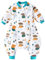 Chilsuessy Baby Ganzejahres Schlafsack mit Abnehmbare Ärmel Kinder Schlafsack mit Füßen 1.5 Tog 100% Baumwolle,Ganzjährig Schlafsack mit Beinen, Dschungel Tiere, 70/Baby Höhe 70-80cm