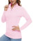 TACVASEN Women's Gym Tops Quick Dry Breathable Tops Long Sleeve UPF 50+ Sport T-Shirt Lightweight Comfortable (L, Light Pink)