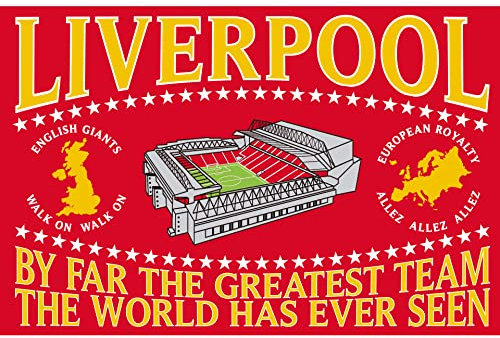 Partisan Liverpool Flagge - Groß 147 x 97 cm Rot Sportveranstaltungen Outdoor Wandhalterung Rechteck