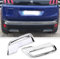 Lot de 2 cache-tuyaux d'échappement arrière en ABS compatibles avec Peugeot 3008 5008 Allure 2017-2020 (chromé)