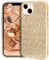 MATEPROX Glitter Case Compatible with iPhone 14 Sparkle Sparkly Bling Cute, 3 Layer Hybrid, Anti-Slick Protective Cover for iPhone 14 6.1'' 2022-Gold