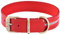 Reflektierendes Echtleder Hundehalsband verstellbar weich gepolstert für kleine, Mittelgroße und Extra Große Hundehalsbänder (Rot L(Hals 48cm-58cm))